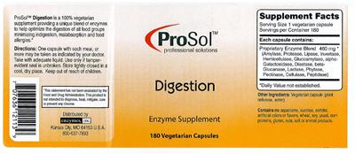 Photo of the ProSol Digestion label