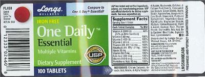 Iron Free One Daily Essential Multiple Vitamins