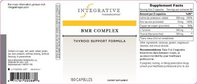 Photo of the Integrative Therapeutics BMR Complex label