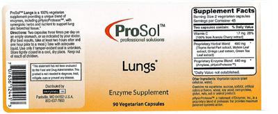 Photo of the ProSol Lungs label