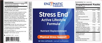 Photo of the Enzymatic Therapy Stress End label