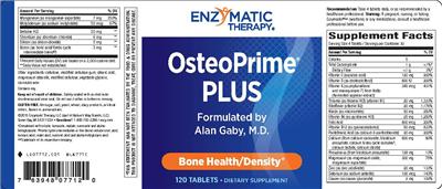 Photo of the Nature's Way OsteoPrime Plus label