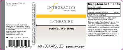 Photo of the Integrative Therapeutics L-Theanine label