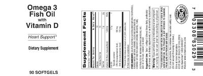 Photo of the Indiana Botanic Gardens Omega 3 Fish Oil With Vitamin D label