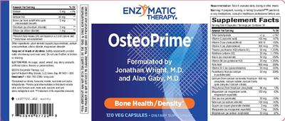 Photo of the Nature's Way OsteoPrime label