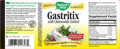 Photo of the Nature's Way Gastritix label