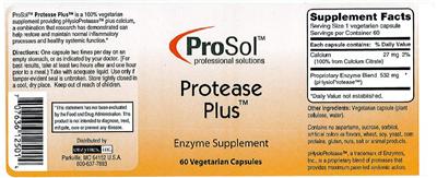 Photo of the ProSol Protease Plus label
