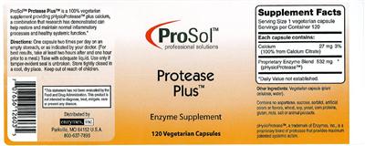 Photo of the ProSol Protease Plus label