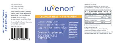 Photo of the Juvenon JuVenon label