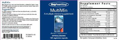Photo of the Allergy Research Group MultiMin label