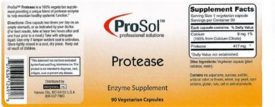 Photo of the ProSol Protease label