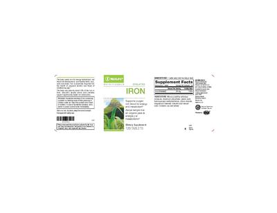 Photo of the NeoLife Nutritionals Chelated Iron label