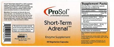 Photo of the ProSol Short-Term Adrenal label