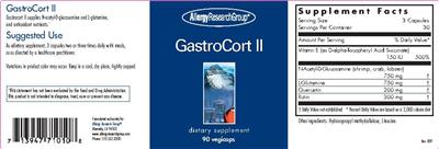 Photo of the Allergy Research Group GastroCort II label