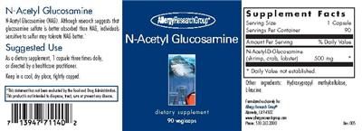Photo of the Allergy Research Group N-Acetyl Glucosamine label
