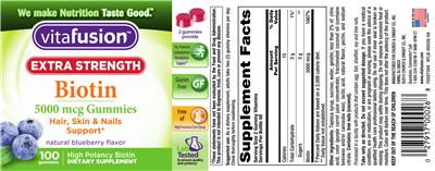 Extra Strength Biotin 5000 mcg Natural Blueberry Flavor