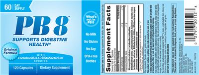 Photo of the Nutrition Now PB8 Original Formula label