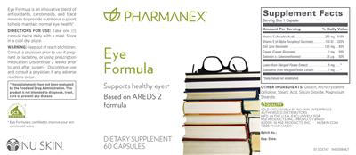 Photo of the Pharmanex Eye Formula label