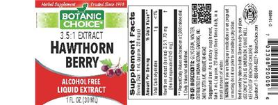 Photo of the Botanic Choice Hawthorn Berry label