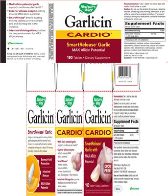 Photo of the Nature's Way Garlicin Cardio label