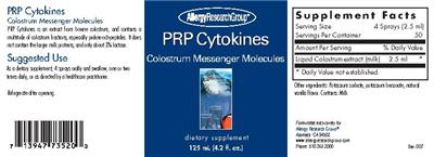 Photo of the Allergy Research Group PRP Cytokines label