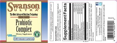 Photo of the Swanson Ultra Probiotic Complex label