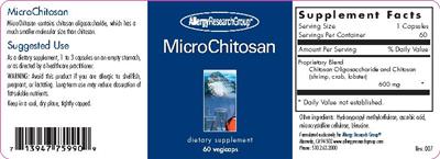 Photo of the Allergy Research Group MicroChitosan label