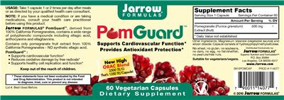 Photo of the Jarrow Formulas PomGuard label