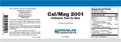 Photo of the Douglas Laboratories Cal/Mag 2001 label