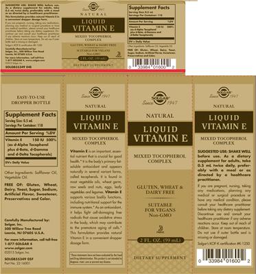 Natural Liquid Vitamin E