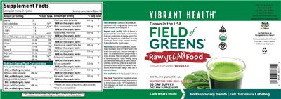 Photo of the Vibrant Health Field Of Greens label