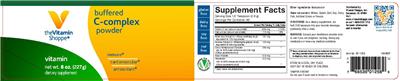 Photo of the The Vitamin Shoppe Buffered C-Complex Powder label