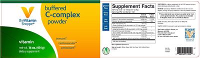 Photo of the The Vitamin Shoppe Buffered C-Complex Powder label