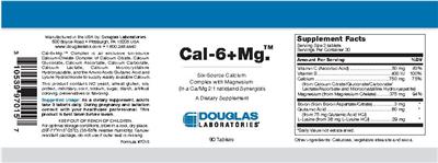 Photo of the Douglas Laboratories Cal-6+Mg. label