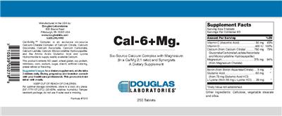 Photo of the Douglas Laboratories Cal-6+Mg. label