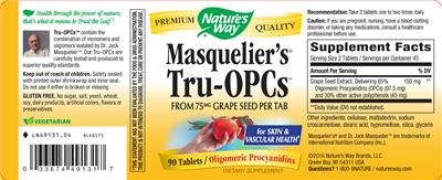 Photo of the Nature's Way Masquelier's Tru-OPCs label