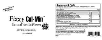 Photo of the Highland Laboratories Fizzy Cal-Min Natural Vanilla Flavors label