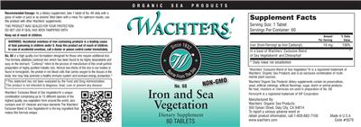 Photo of the Wachters' No. 68 Iron And Sea Vegetation label