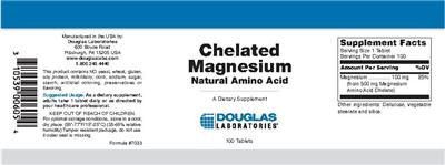 Photo of the Douglas Laboratories Chelated Magnesium label