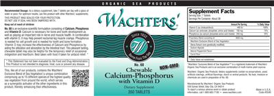 Photo of the Wachters' No. 60 Chewable Calcium-Phosphorus With Vitamin D label