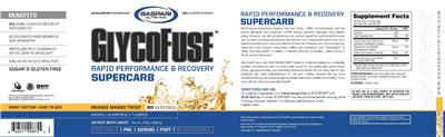 Photo of the Gaspari Nutrition GlycoFuse Orange Mango Twist label