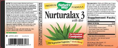 Photo of the Nature's Way Nurturalax 3 with Aloe label