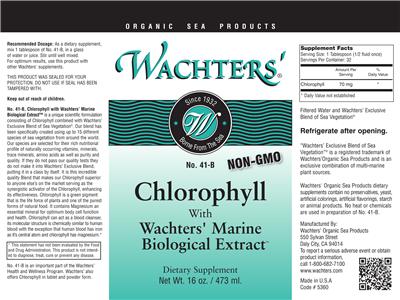 Photo of the Wachters' No. 41-B Chlorophyll With Wachters' Marine Biological Extract label