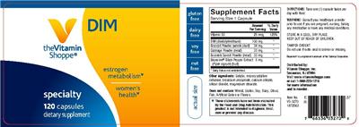 Photo of the The Vitamin Shoppe DIM label