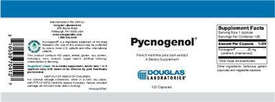 Photo of the Douglas Laboratories Pycnogenol label