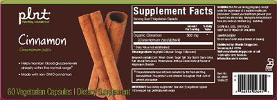 Photo of the plnt Cinnamon label