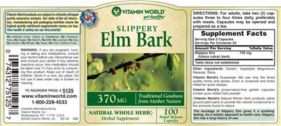 Slippery Elm Bark 370 mg