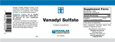 Photo of the Douglas Laboratories Vanadyl Sulfate label