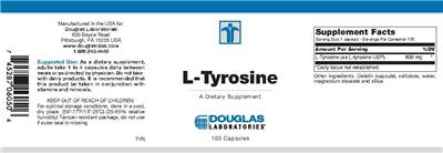 Photo of the Douglas Laboratories L-Tyrosine label