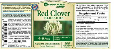 Red Clover Blossoms 430 mg